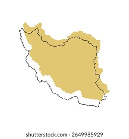 Map of Iran on white background vector