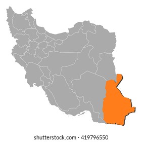 Map - Iran, Sistan and Baluchestan