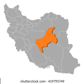 Map - Iran, Yazd