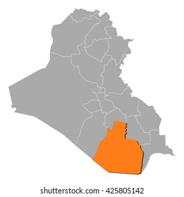 Map - Iraq, Al Muthanna