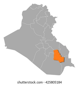 Map - Iraq, Dhi Qar