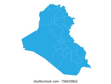 Map of iraq. High detailed vector map - iraq.