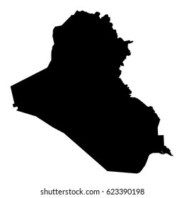 map of Iraq , isolated on white background.