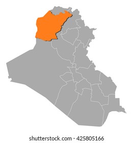 Map - Iraq, Ninawa