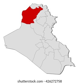 Map - Iraq, Ninawa