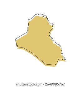 Karte von Irak auf weißem Hintergrund, Vektor