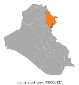 Map - Iraq, Sulaymaniyah