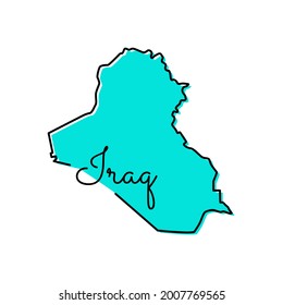 Mapa de la plantilla de diseño de la ilustración del vector de Iraq.