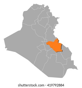 Map - Iraq, Wasit