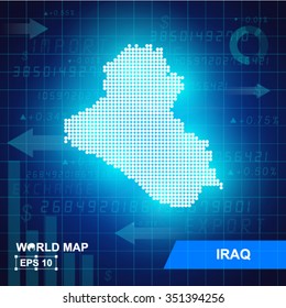 Map Of Iraq,Abstract background, vector illustration