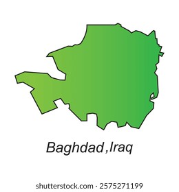 map of Iraq's capital, Baghdad vector illustration design