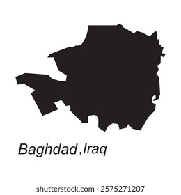 map of Iraq's capital, Baghdad vector illustration design