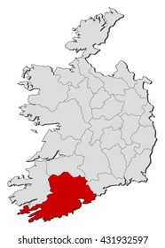 Map - Ireland, Cork