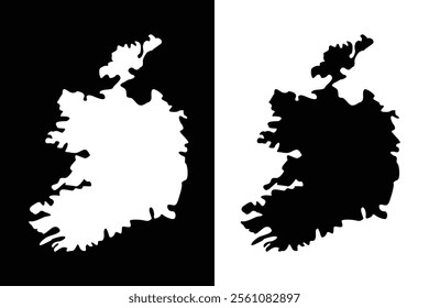 Map of Ireland, Flag of Ireland national country symbol illustration Vector, Rectangle Ireland flag illustration, Flat vector illustration
