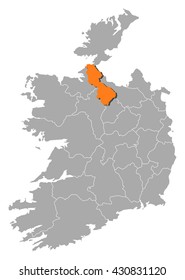 Map - Ireland, Leitrim
