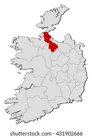 Map - Ireland, Leitrim