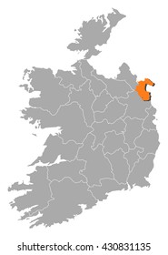 Map - Ireland, Louth