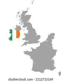 Map Ireland National Flag Within 260nw 2112715169 