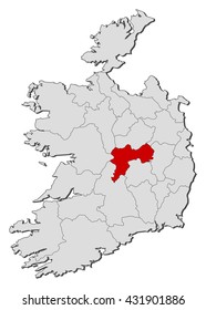 Map - Ireland, Offaly