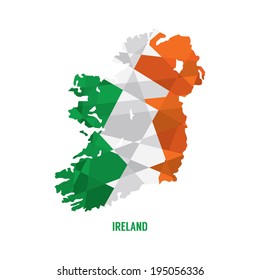 Map of Ireland Vector Illustration 