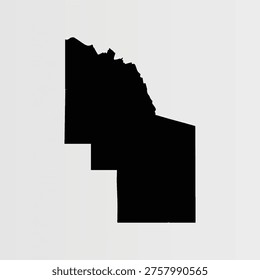 Map of Iron County - Wisconsin - United States outline silhouette graphic element Illustration template design 
