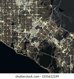 Map Irvine city. California. USA