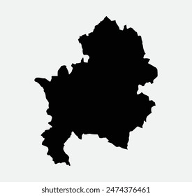 Map of  Isernia - Molise - Italy outline silhouette graphic element Illustration template design
