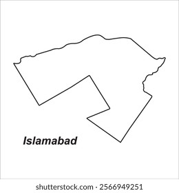 Map of Islamabad, Pakistan vector illustration  symbol design