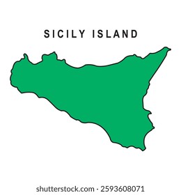 map of the island of sicily vector illustration design