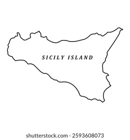map of the island of sicily vector illustration design