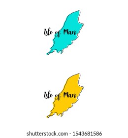 Map of Isle of Man Vector Design Template.