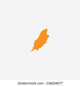Map of Isle of Man Vector Illustration