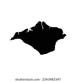 The map of the Isle of Wight county isolated on white background. Vector illustration