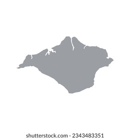 The map of the Isle of Wight county isolated on white background. Vector illustration
