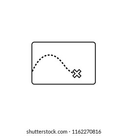 Map isolated line icon, vector illustration design. Logistics collection.