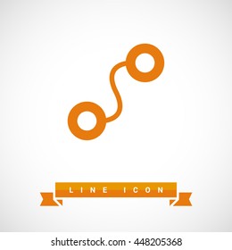 Map isolated minimal single flat icon in black and white colors. Route line vector icon for websites and mobile minimalistic flat design.