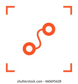 Map isolated minimal single flat icon. Route line vector icon for websites and mobile minimalistic flat design.