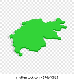 Map isometric icon 3d on a transparent background vector illustration