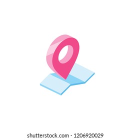 Map isometric icon illustration. Creative illustration idea.