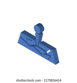 Map isometric left top view 3D icon