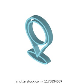 Map isometric left top view 3D icon