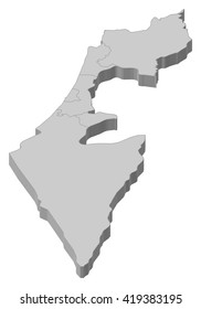 Map - Israel - 3D-Illustration