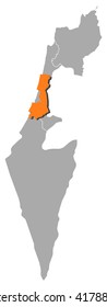 Map - Israel, Central District