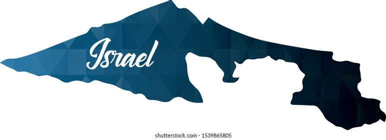 Map of Israel. Geometric polygon map vector