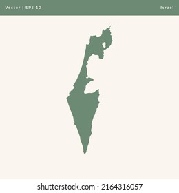 Map of Israel Illustration Vector Icon Map
