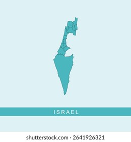 Map of Israel Isolated Vector – Ideal for Websites, Infographics, Travel, Reports, and Global Projects