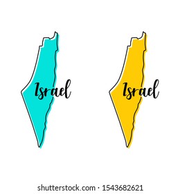 Map of Israel Vector Design Template.