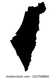 Map of Israel vector illustration