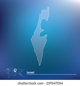 Karte Israels - Vektorgrafik