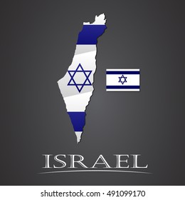 Map of israel. vector illustration